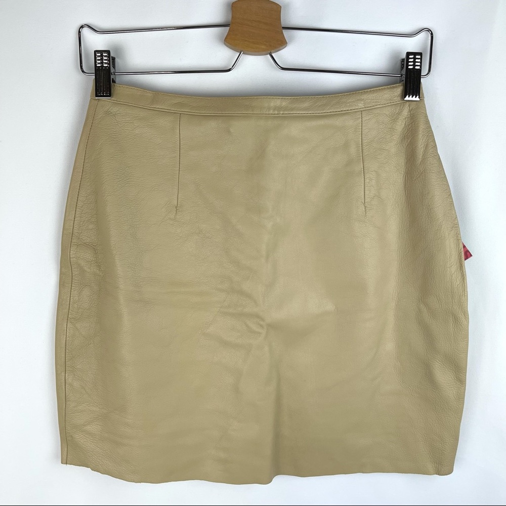 Wilsons Leather 100% Italian Leather Mini Skirt